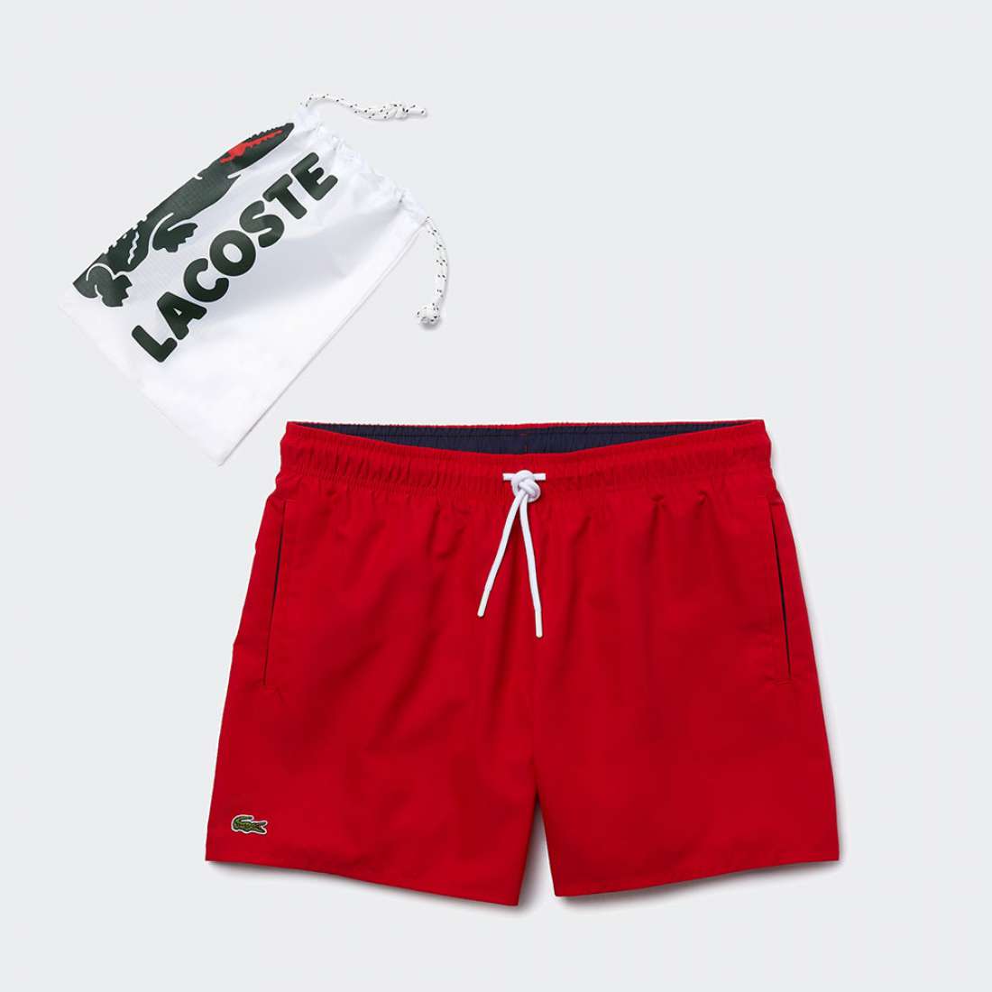 CALÇÕES BANHO LACOSTE MH627000 ROUGE/MARINE