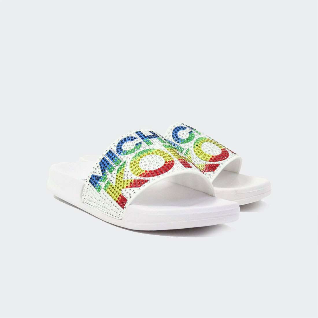 CHINELOS MICHAEL KORS JETT JAE KIDS  WHITE/RAINBOW