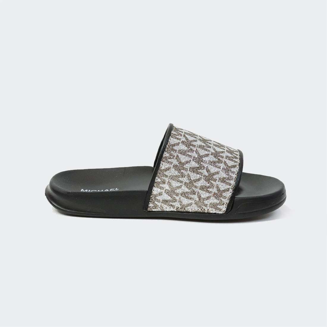 CHINELOS MICHAEL KORS JETT KIDS CRUSH BLACK/SILVER MONOGRAM