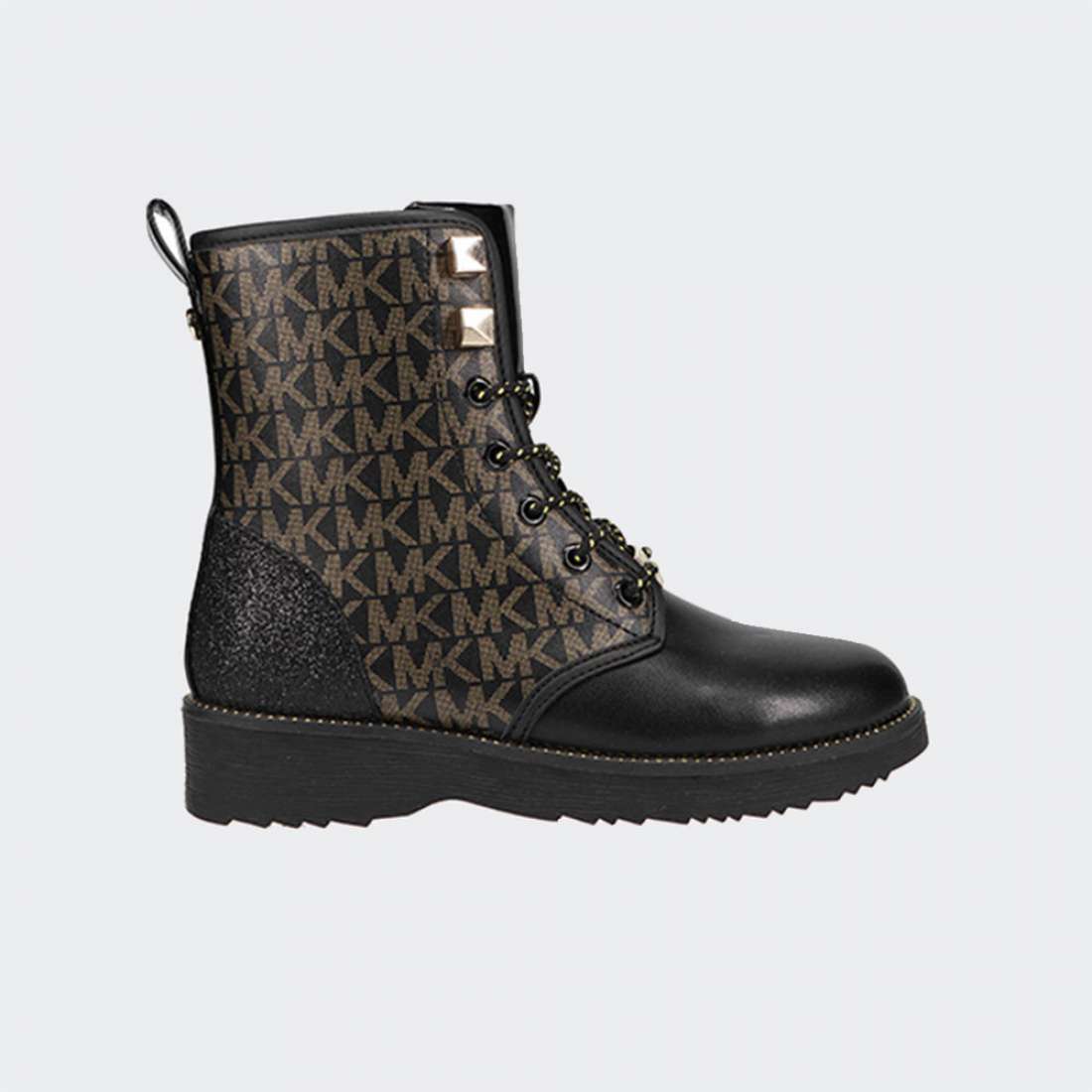 BOTAS MICHAEL KORS HASKELL KIDS BLACK/GOLD MONOGRAM