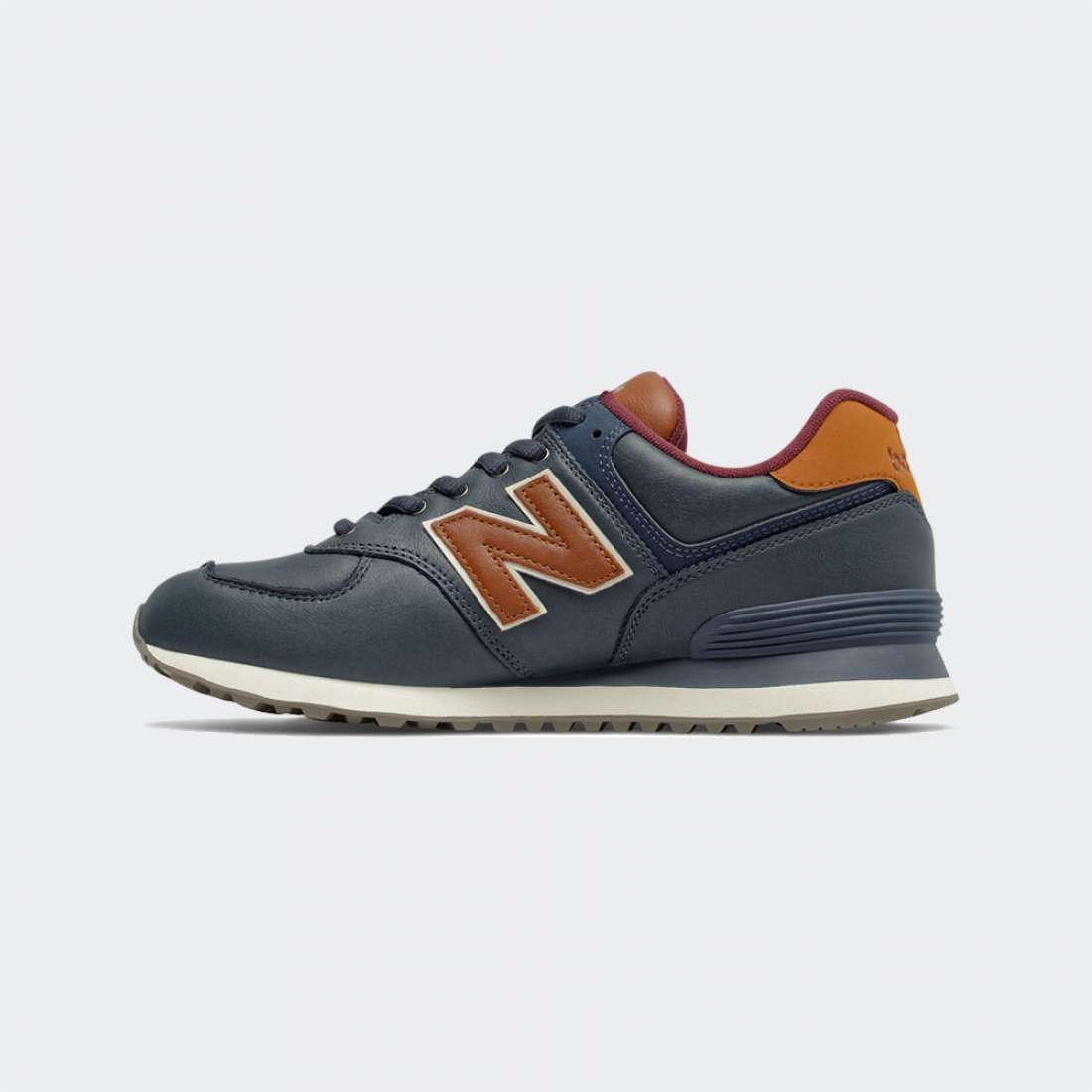 NEW BALANCE 574 NAVY/CLASSIC BURGUNDY