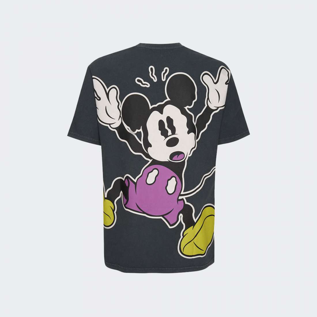 TSHIRT RECOVERED DISNEY FUZZY MICKEY HOMEM WASHED BLACK