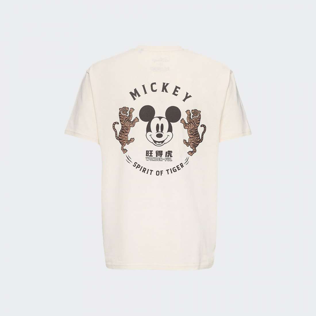 TSHIRT RECOVERED DISNEY MICKEY MOUSE SPIRIT TIGER HOMEM ECRU