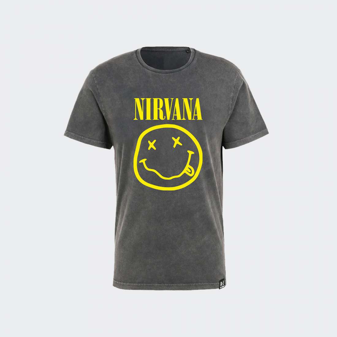 TSHIRT RECOVERED NIRVANA LOGO HOMEM BLACK/YELLOW