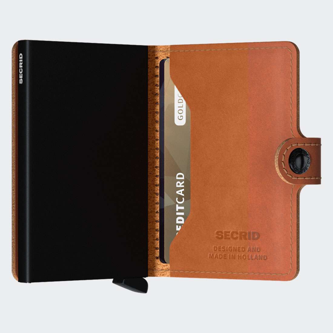 CARTEIRA SECRID MINIWALLET PERFORATED COGNAC