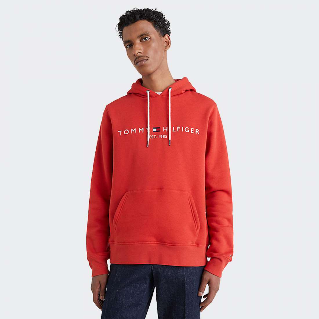 HOODIE TOMMY HILFIGER LOGO FLEX EMPIRE FLAME