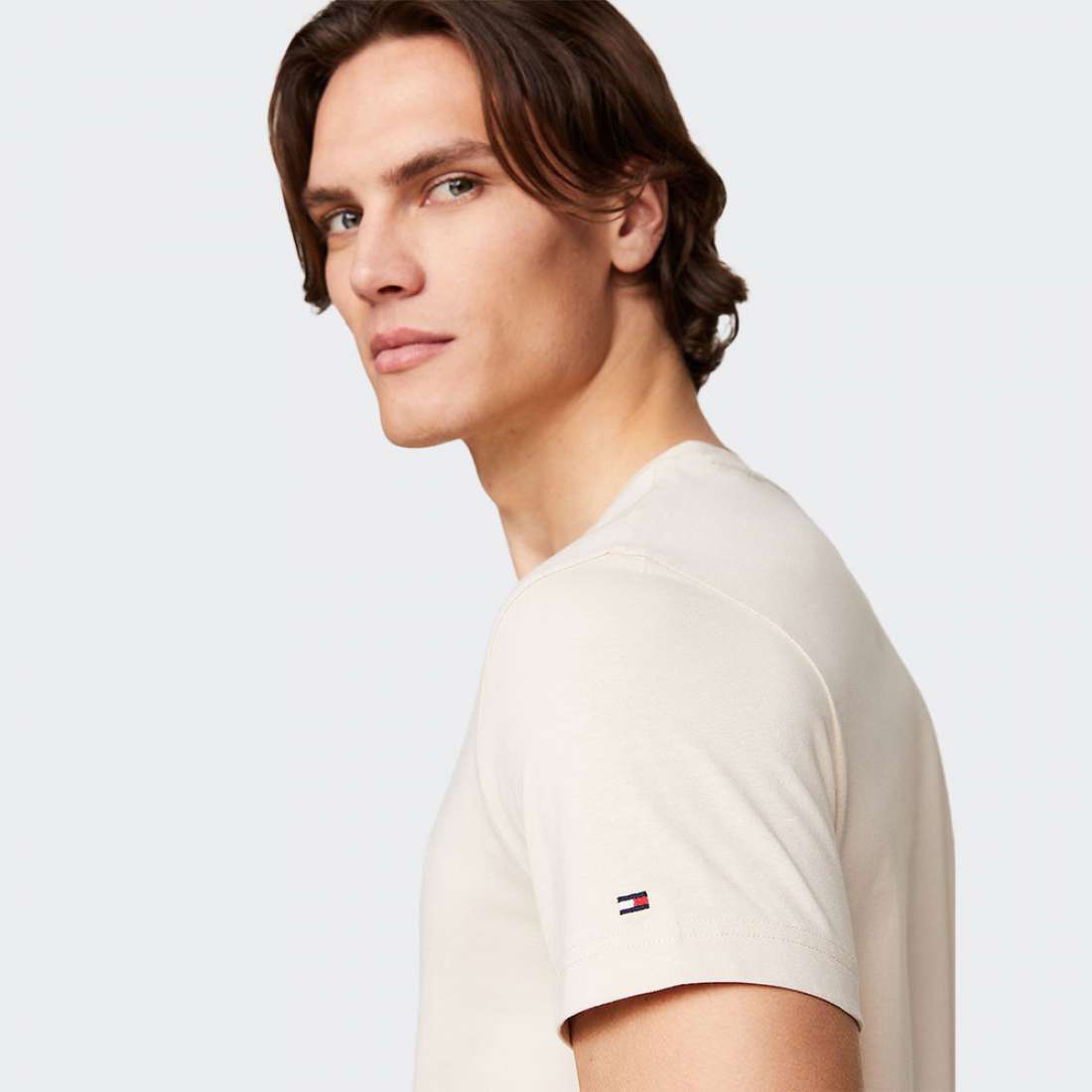 TSHIRT TOMMY HILFIGER LOGO CLASSIC BEIGE