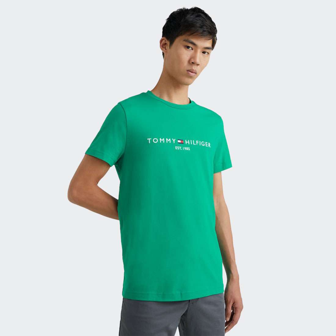 TSHIRT TOMMY HILFIGER LOGO COURTSIDE GREEN