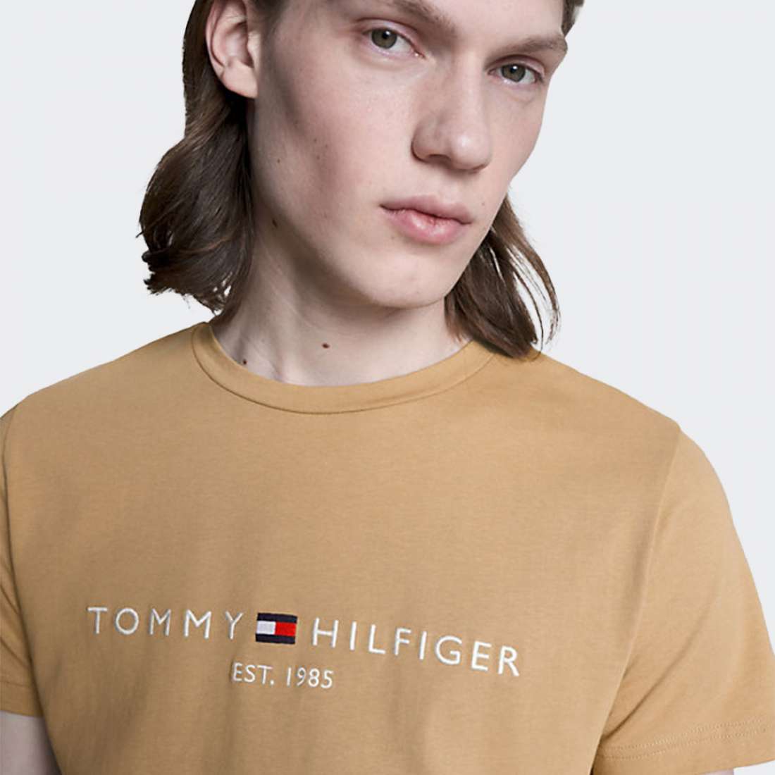 TSHIRT TOMMY HILFIGER LOGO CLASSIC KHAKI