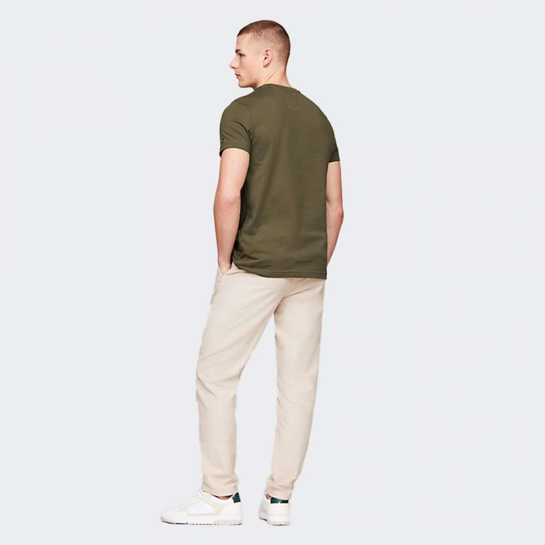 TSHIRT TOMMY HILFIGER LOGO ARMY GREEN