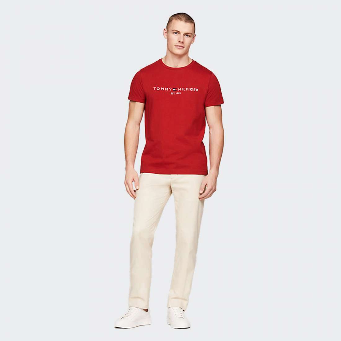 TSHIRT TOMMY HILFIGER LOGO DARK MAGMA
