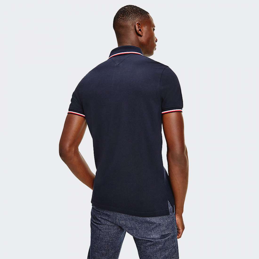 POLO TOMMY HILFIGER TIPPED SLIM DESERT SKY