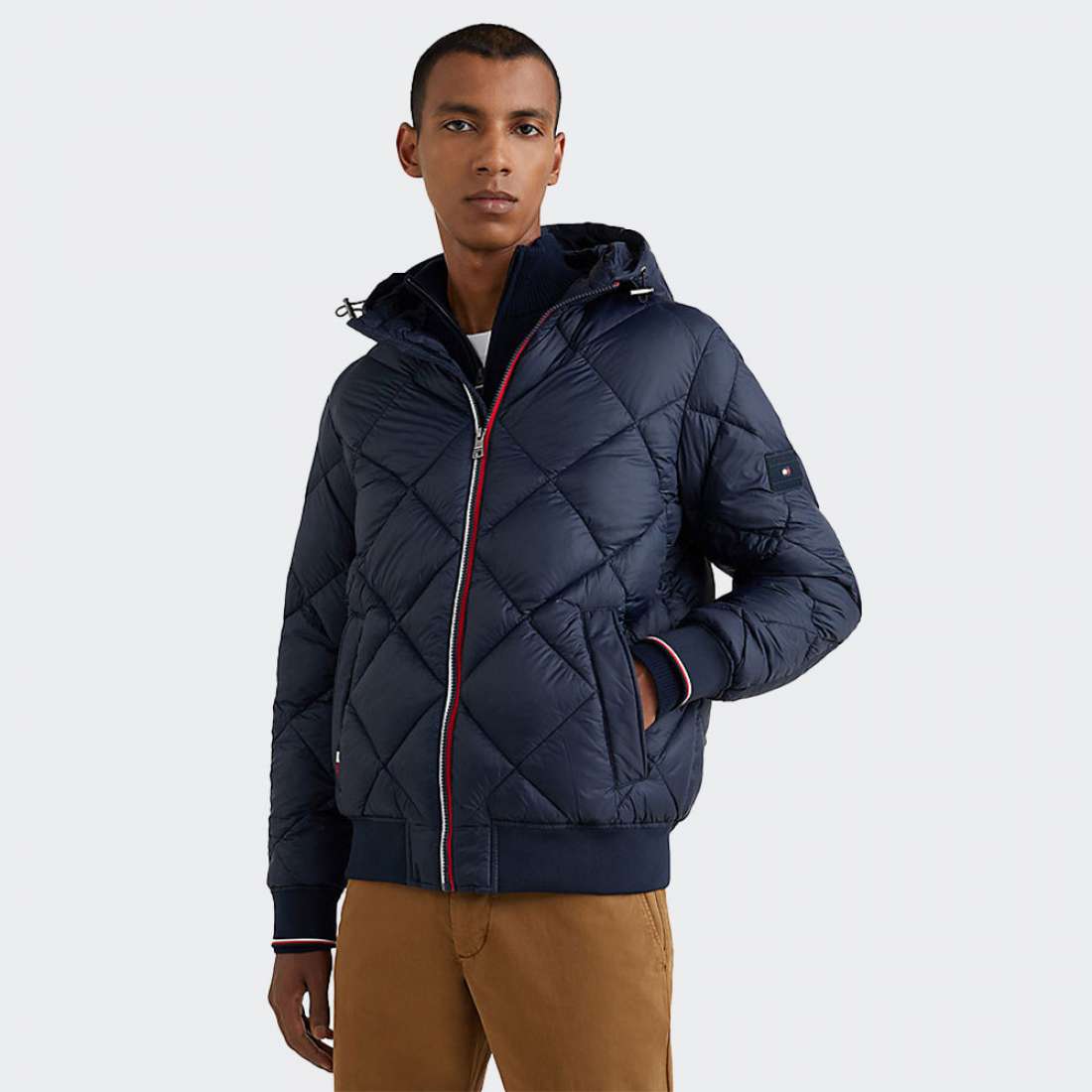 BLUSÃO TOMMY HILFIGER DIAMOND QUILTED DESERT SKY