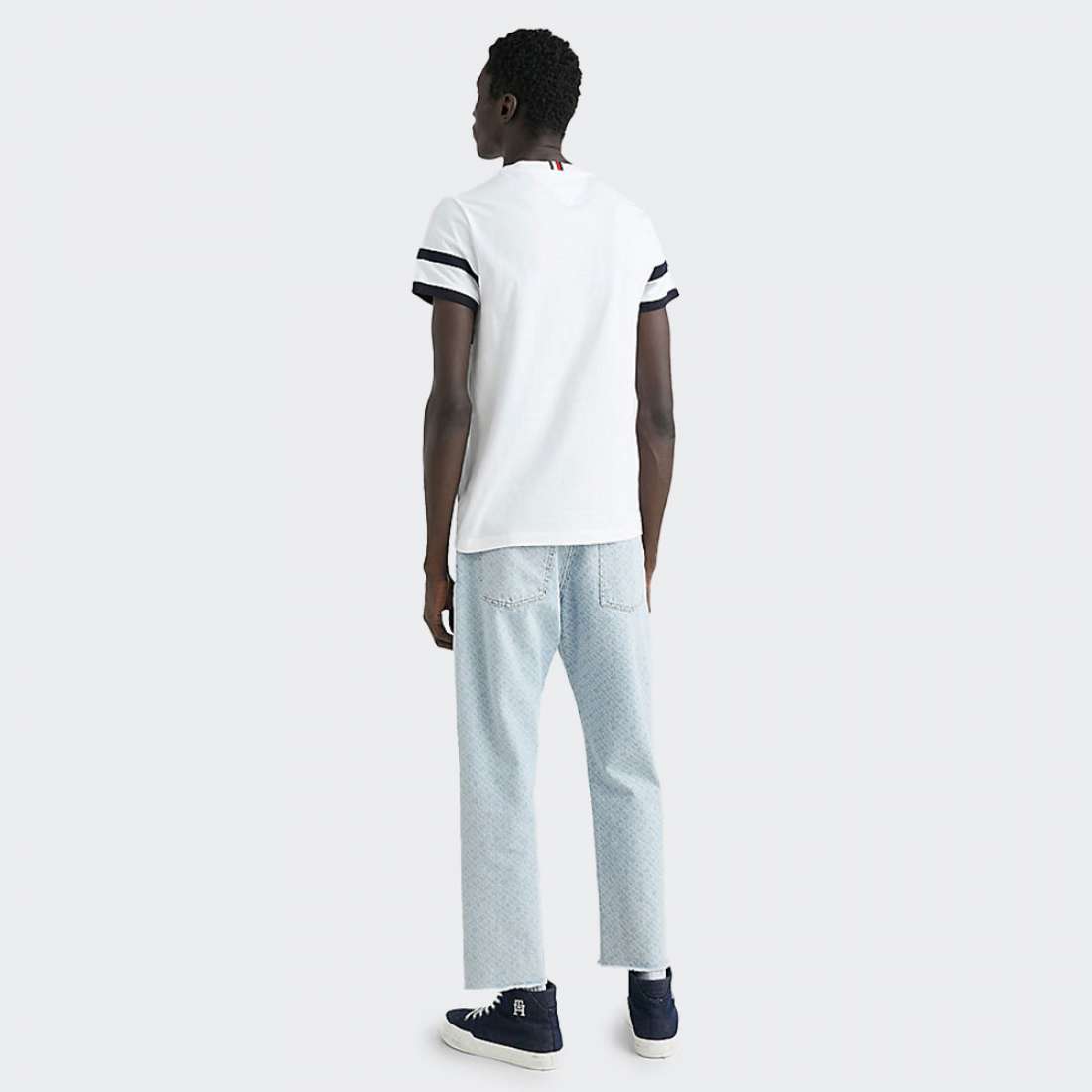 TSHIRT TOMMY HILFIGER COLOR BLOCKED SLIM WHITE