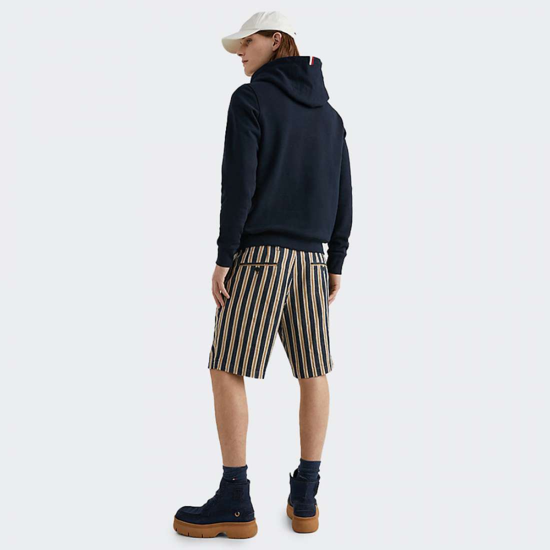 HOODIE TOMMY HILFIGER MONOGRAM EMBROIDERY DESERT SKY