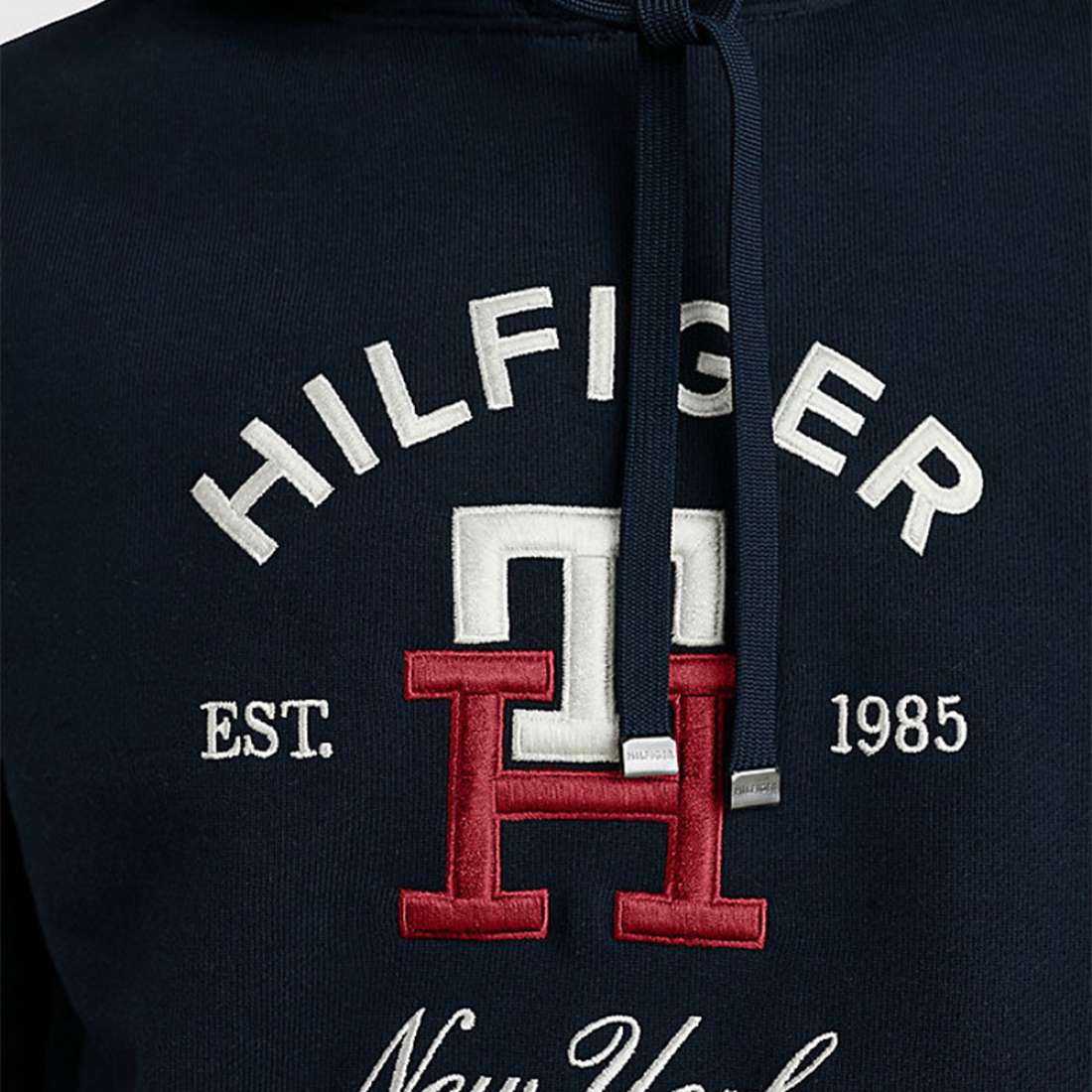 HOODIE TOMMY HILFIGER MONOGRAM EMBROIDERY DESERT SKY