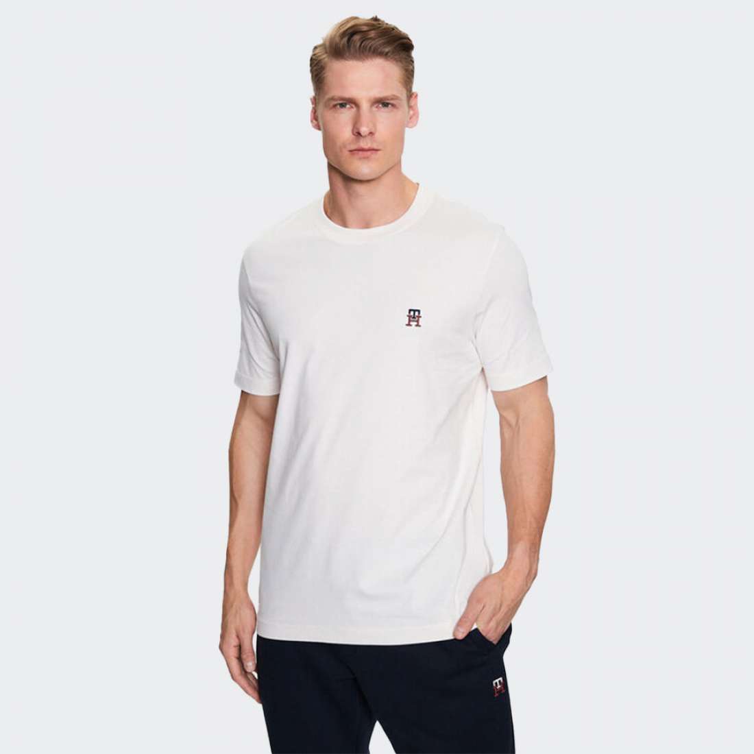 TSHIRT TOMMY HILFIGER SMALL IMD WEATHERED WHITE