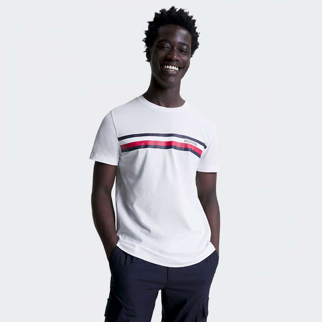 TSHIRT TOMMY HILFIGER MONOTYPE SLIM FIT WHITE