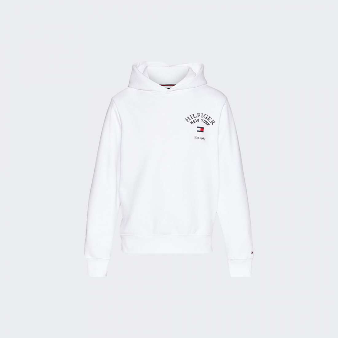 HOODIE TOMMY HILFIGER ARCHED VARSITY WHITE