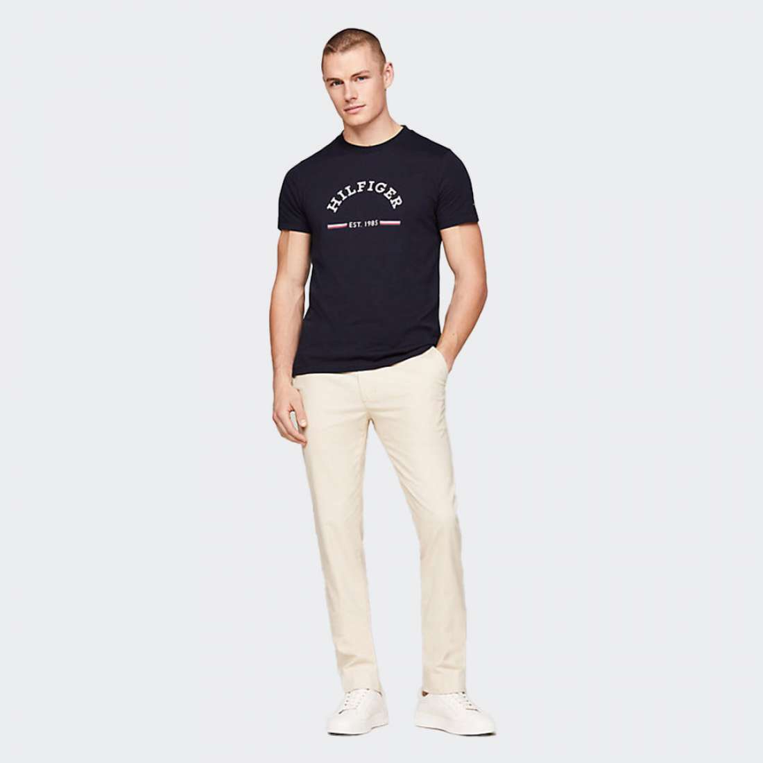 TSHIRT TOMMY HILFIGER LOGO TIPPED DESERT SKY
