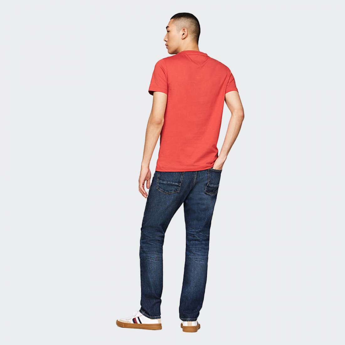 TSHIRT TOMMY HILFIGER LOGO TIPPED TERRA RED