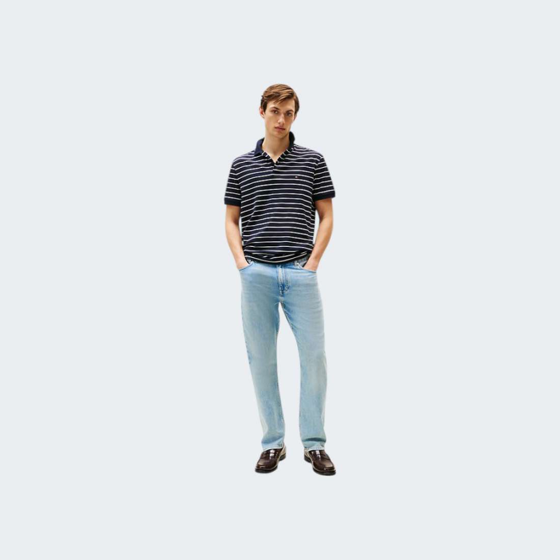 POLO TOMMY HILFIGER SEASONAL DESERT SKY/ECRU