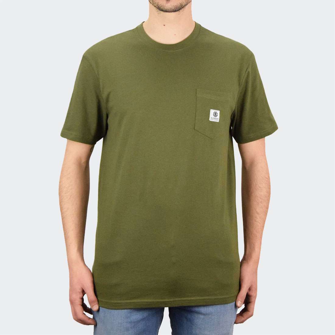TSHIRT ELEMENT BASIC POCKET LABEL ARMY