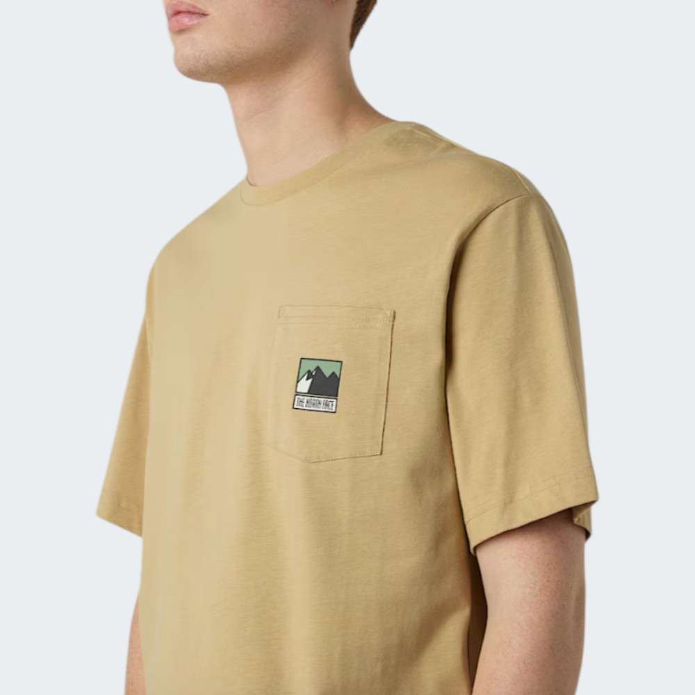 TSHIRT THE NORTH FACE MOUNTAIN LOGO KHAKI STONE
