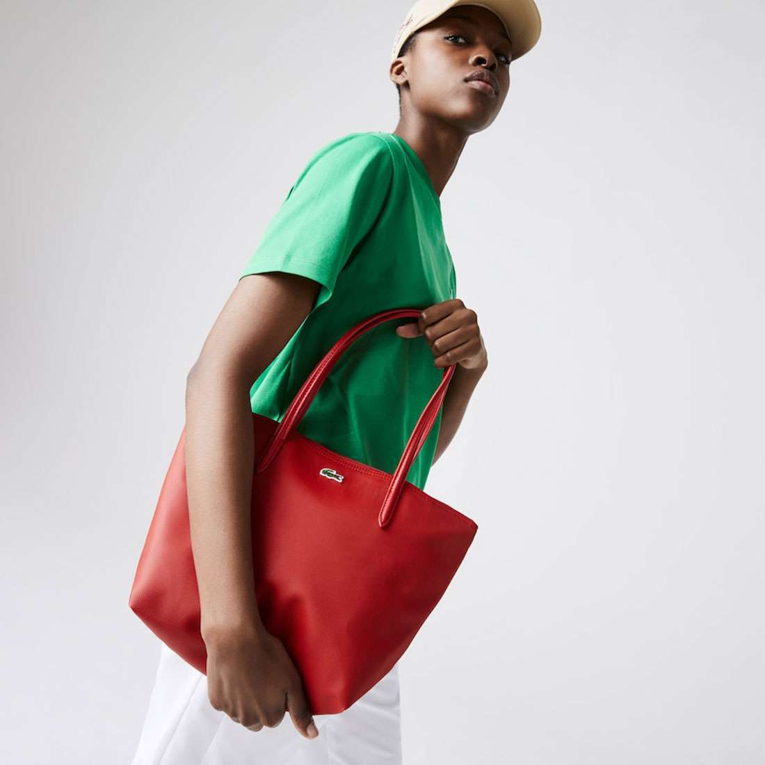 MALA LACOSTE SHOPPING BAG HAUT ROUGE