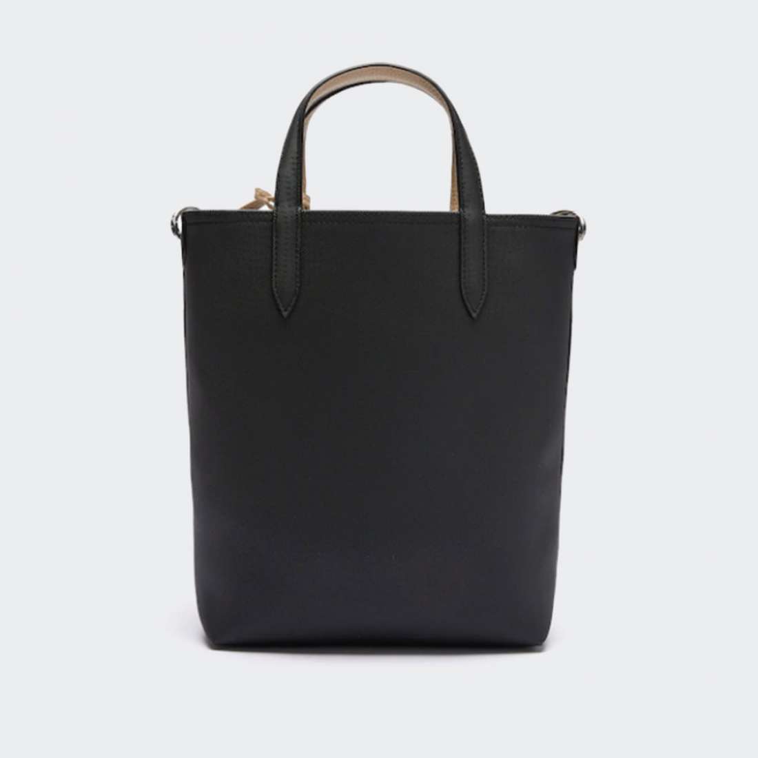 MALA LACOSTE ANNA SMALL NOIR KREMA REVERSIBLE