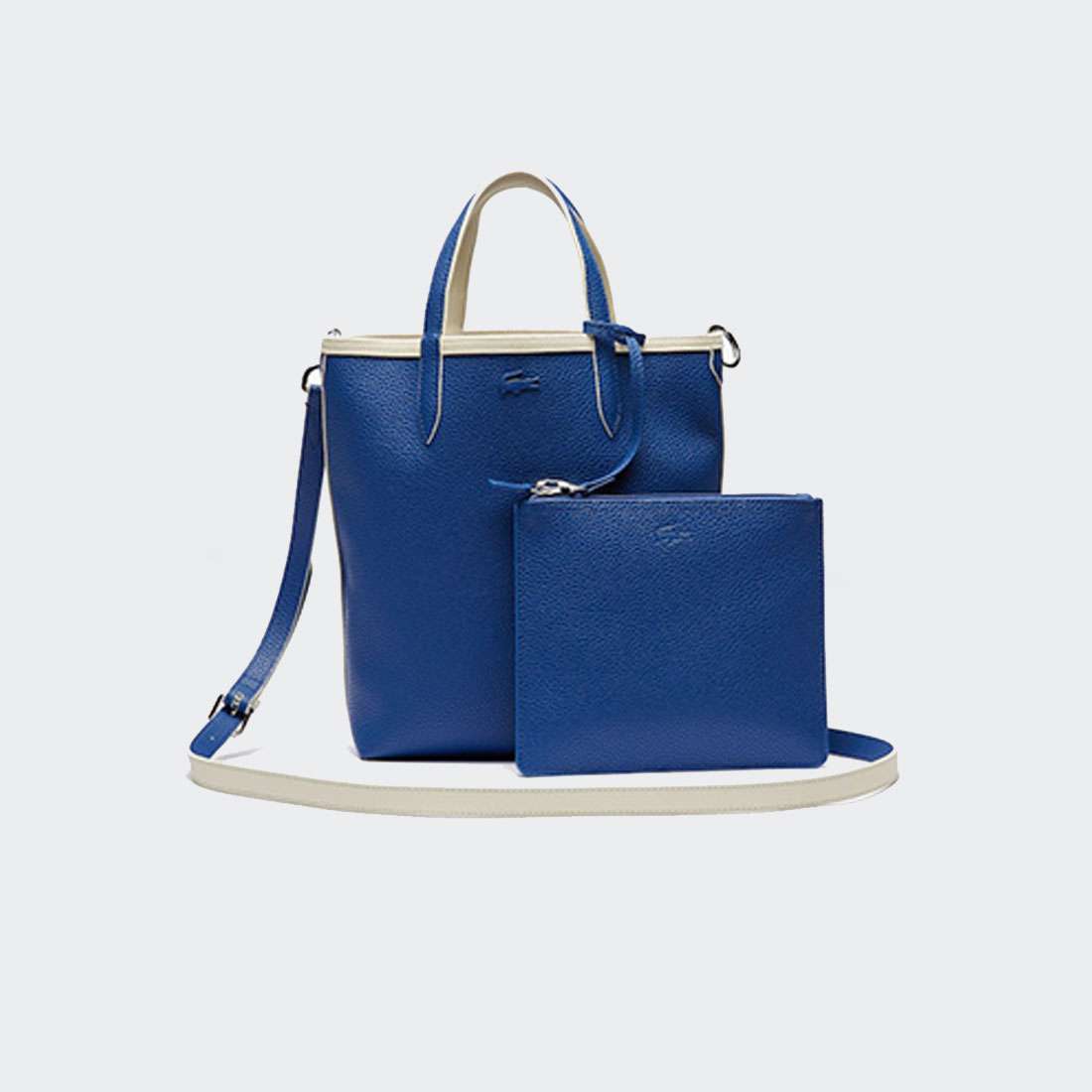 MALA LACOSTE VERTICAL SHOPPING BAG SABLER DENIM