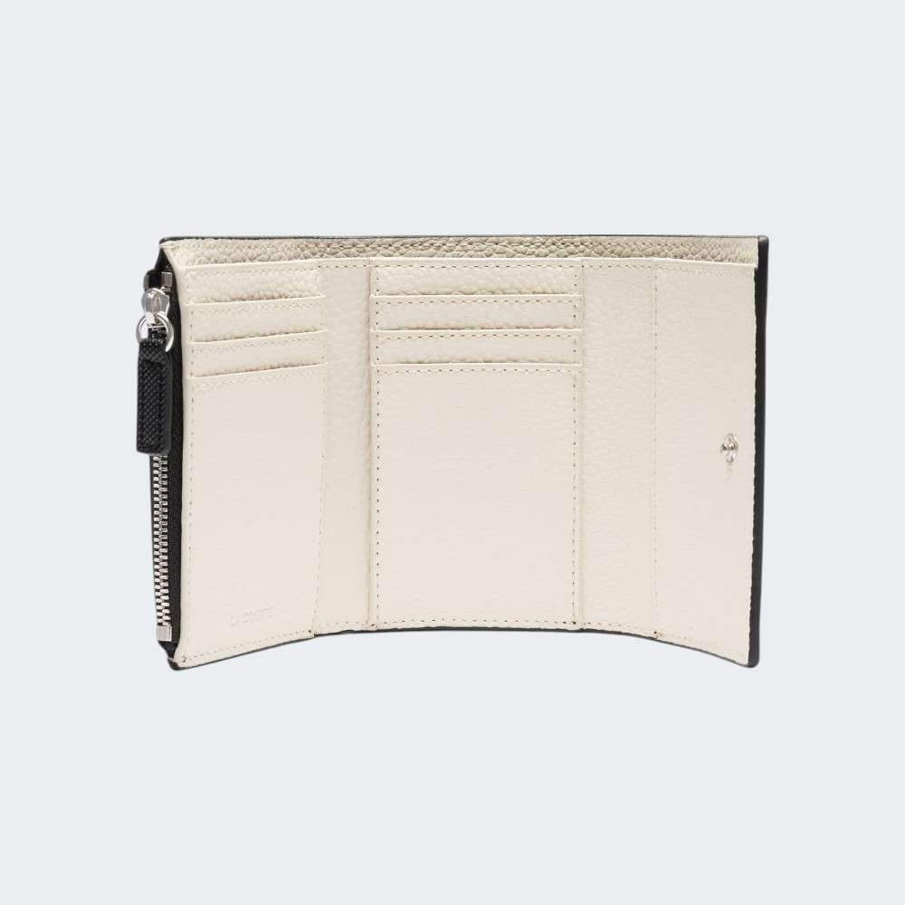 CARTEIRA LACOSTE ANNA NOIR FARINE