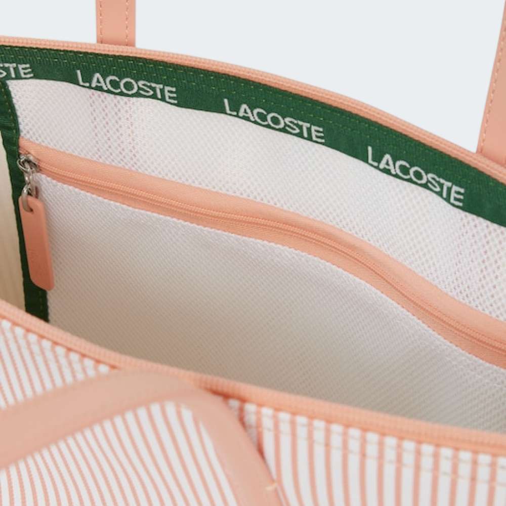 MALA LACOSTE L.12.12 CONCEPT SHOPPING STRIPE PRINT