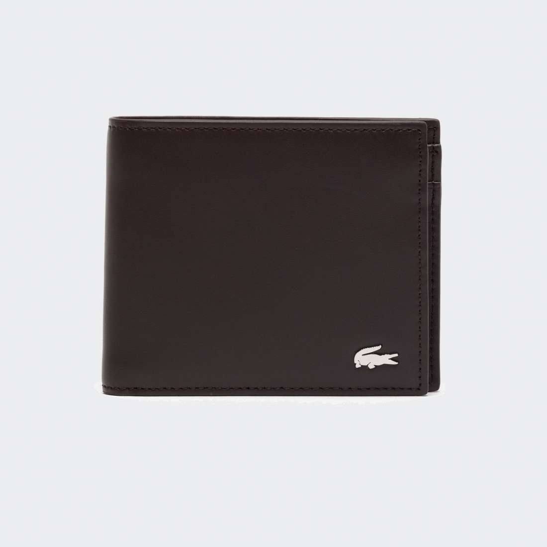 CARTEIRA LACOSTE FITZGERALD DARK BROWN