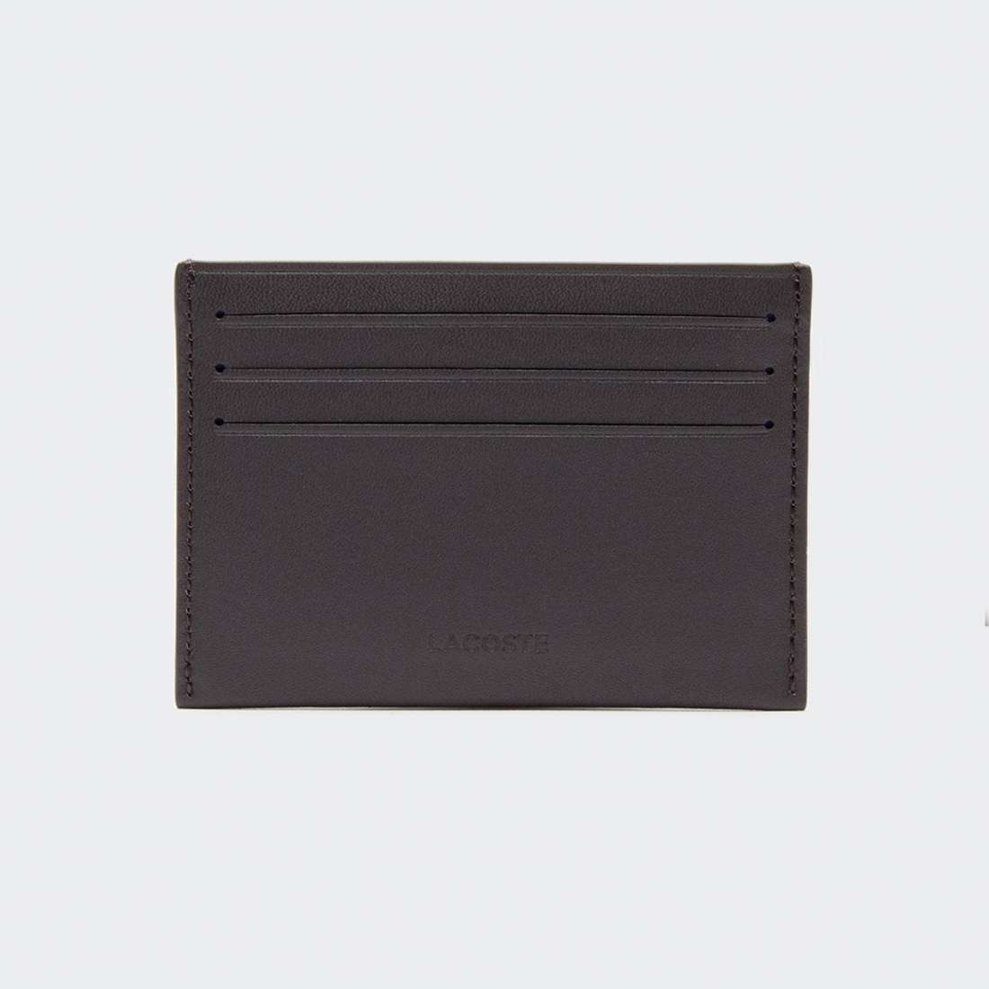 CARTEIRA LACOSTE FITZGERALD DARK/BROWN