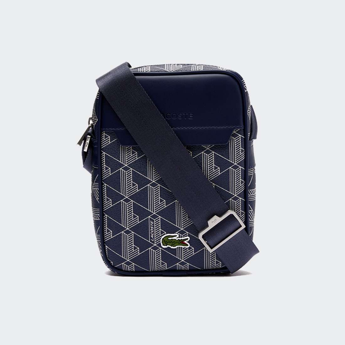BOLSA LACOSTE NH4482BG BLEN MONOGRAM PRINT MONO MARINE