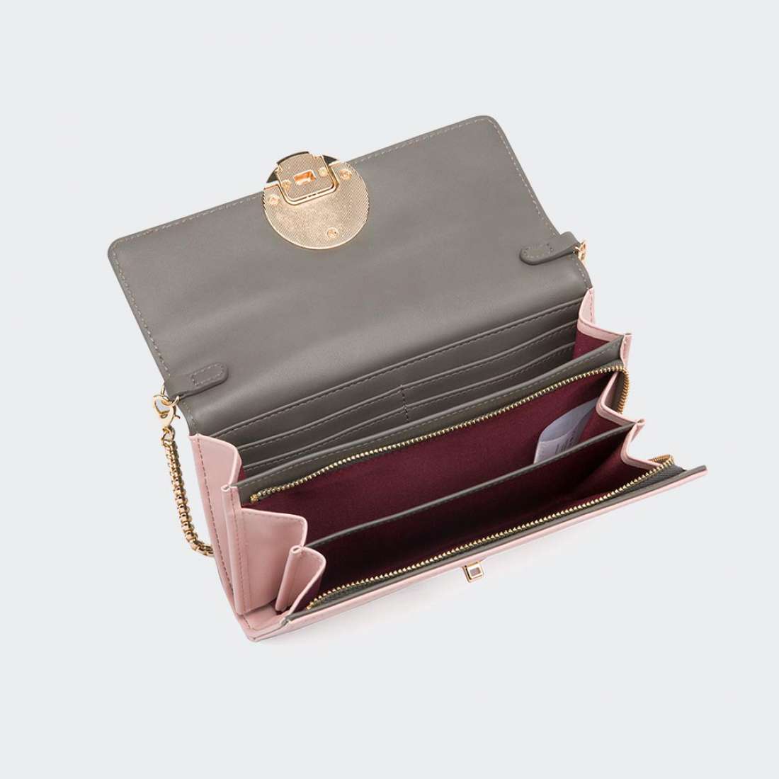 CLUTCH PAULS BOUTIQUE FILIPA PINK / GREY