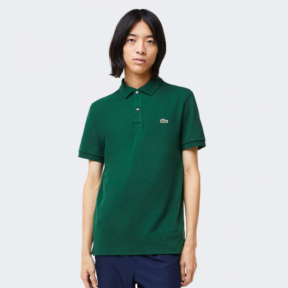 POLO LACOSTE SLIM PETITE PIQUE UNICOLOR GREEN