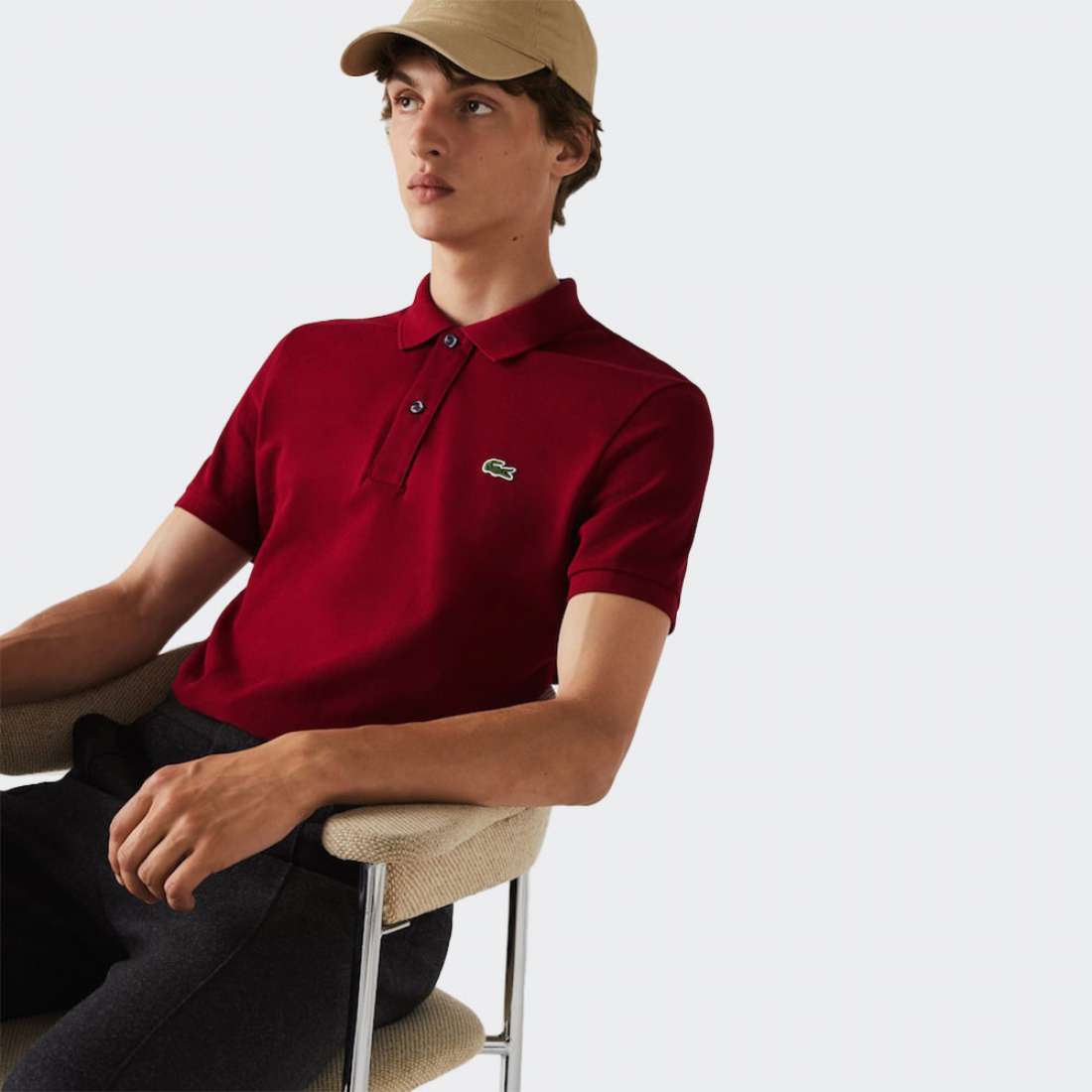 POLO LACOSTE PH401200-476 PETIT PIQUÉ BORDEAUX