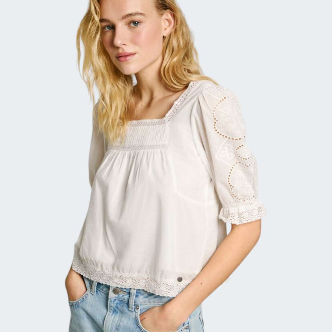 CAMISA PEPE JEANS EVERLY OFF WHITE