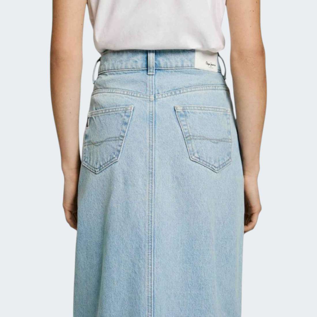 SAIA PEPE JEANS MAXI HW STUD DENIM/RE