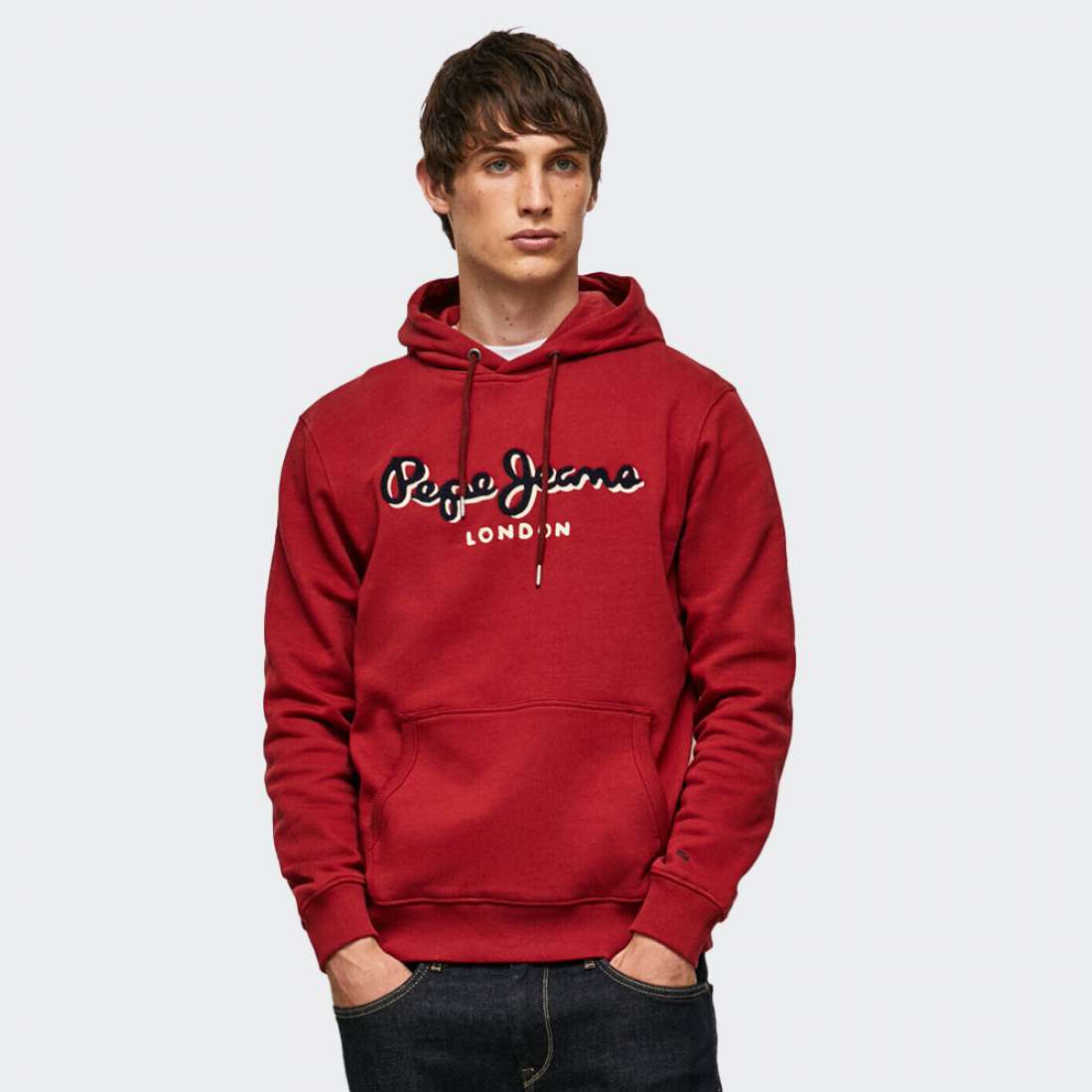 HOODIE PEPE JEANS LAMONT BURNT/RED