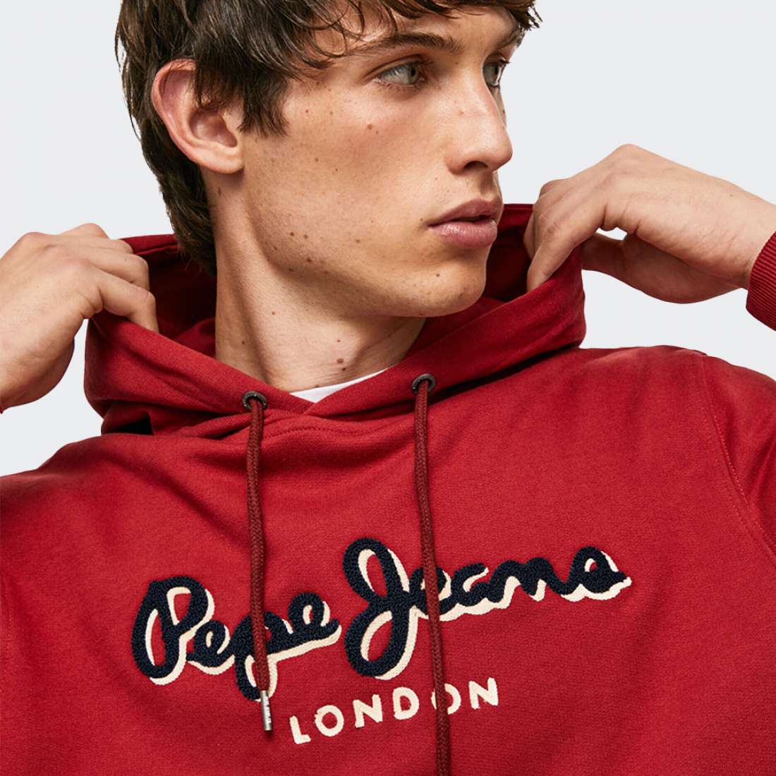 HOODIE PEPE JEANS LAMONT BURNT/RED