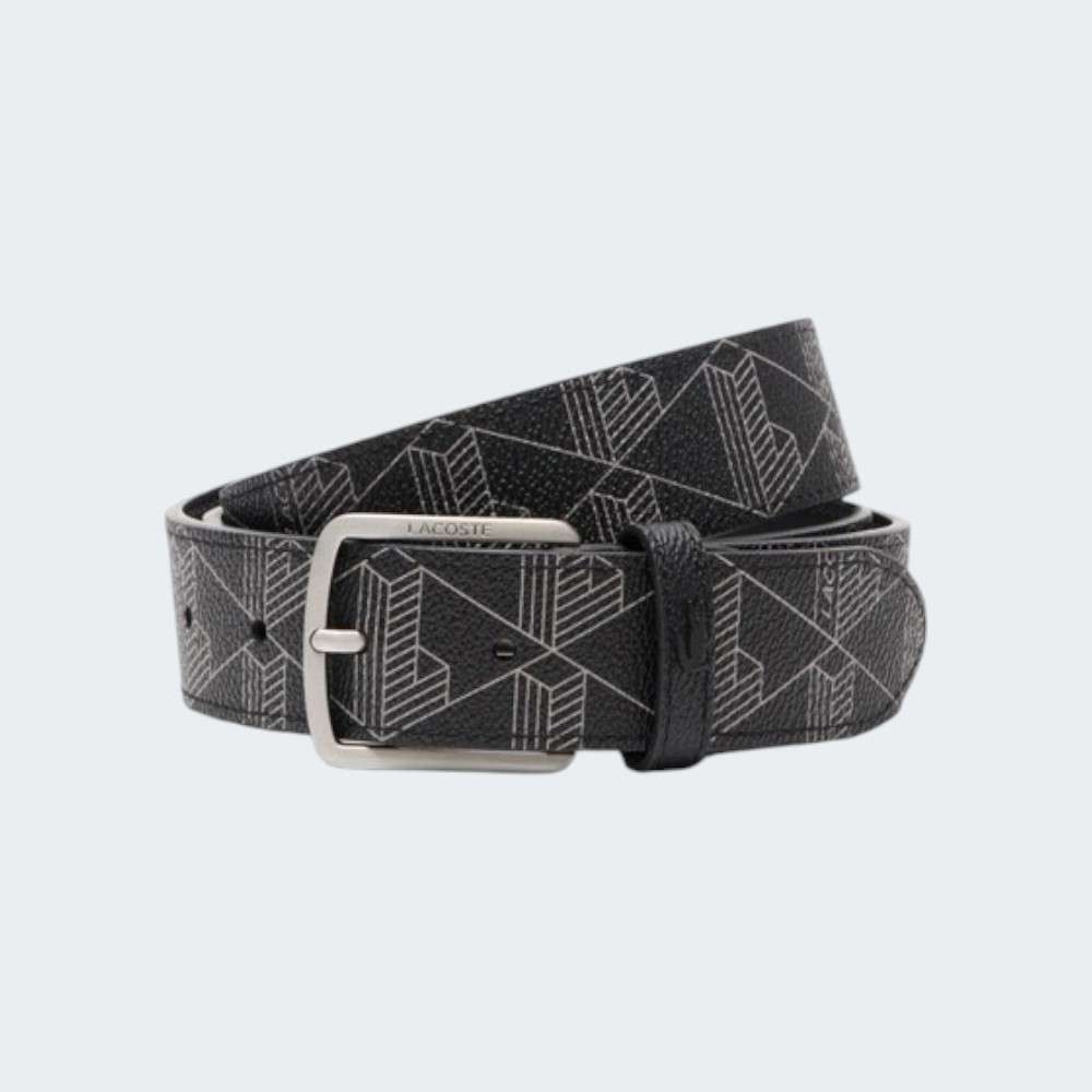 CONJUNTO CARTEIRA E CINTO LACOSTE RAW EDGES