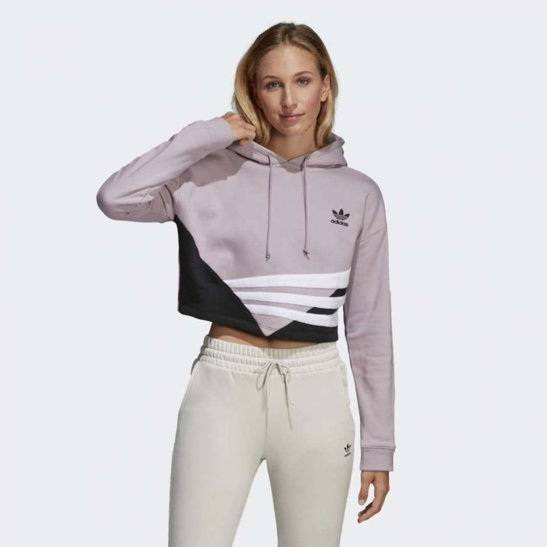 HOODIE ADIDAS CROPPED PURPLE