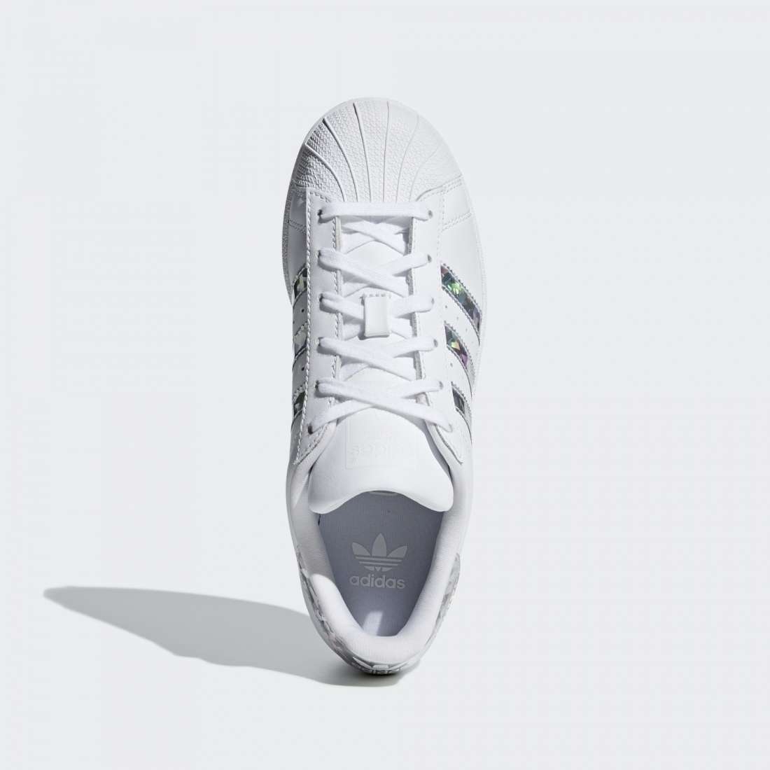 ADIDAS SUPERSTAR J WHITE/SILVER