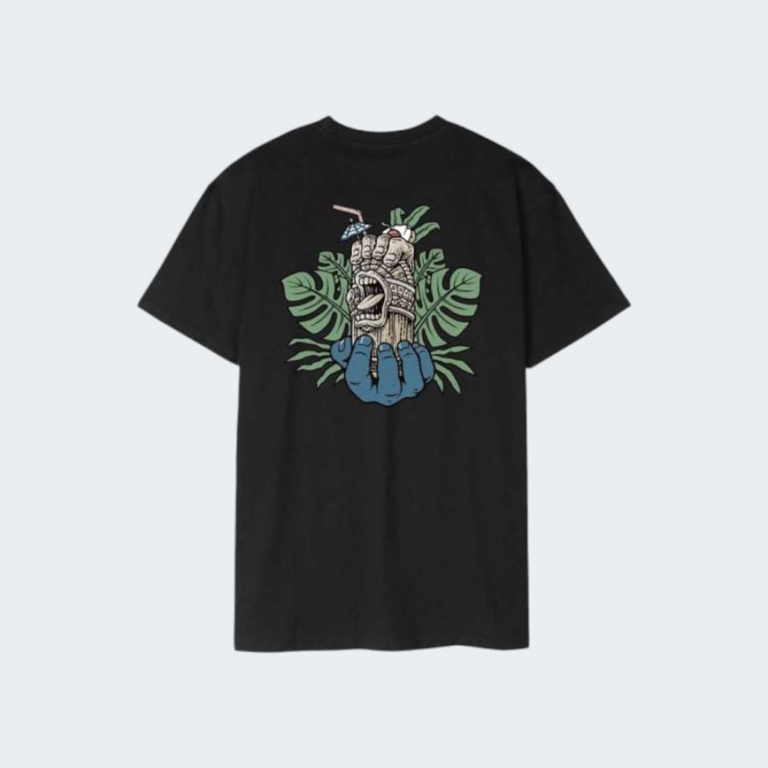 TSHIRT SANTA CRUZ TIKI HAND STRIP BLACK
