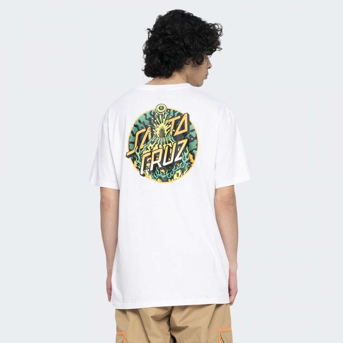 TSHIRT SANTA CRUZ WINKOWSKI VOLCANO DOT WHITE