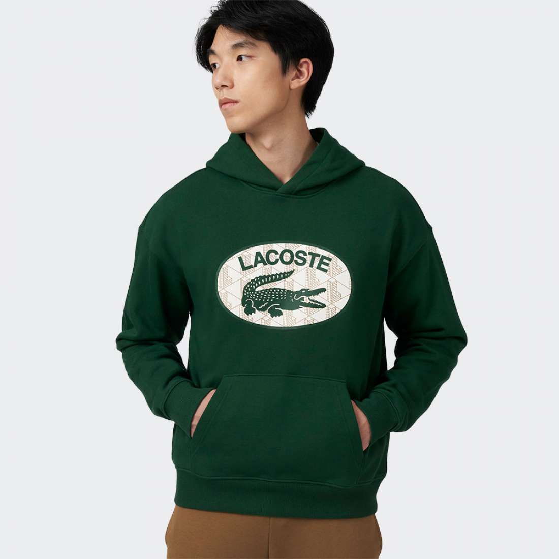 HOODIE LACOSTE SH0067-00 VERT