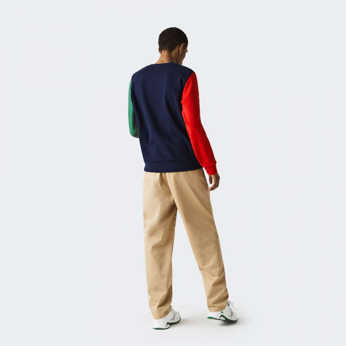 SWEATSHIRT LACOSTE COLOR BLOCK MARINE/ROUGE VERT GENET